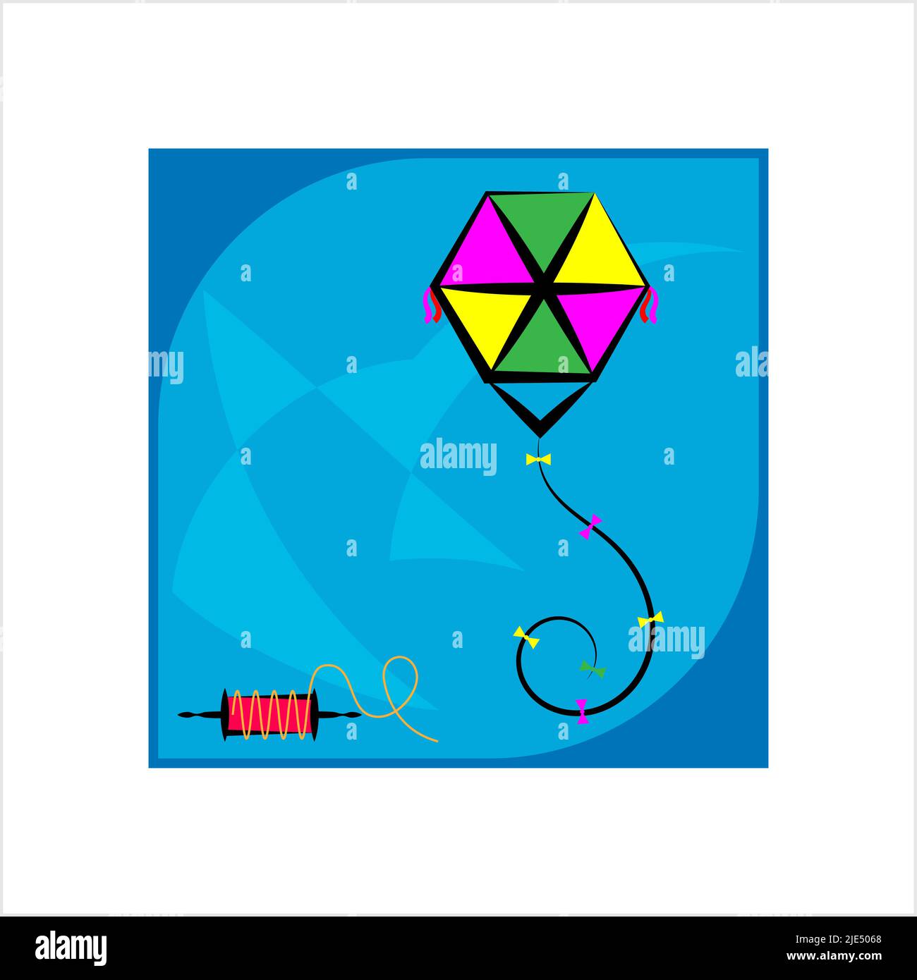 Kite Icon, Design Vector Art Illustration Stock Vector