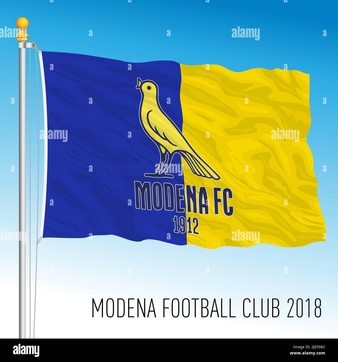 Modena, Italy, June 2022, Modena Football Club 2018 flag with new brand,  vector illustration Stock Photo - Alamy