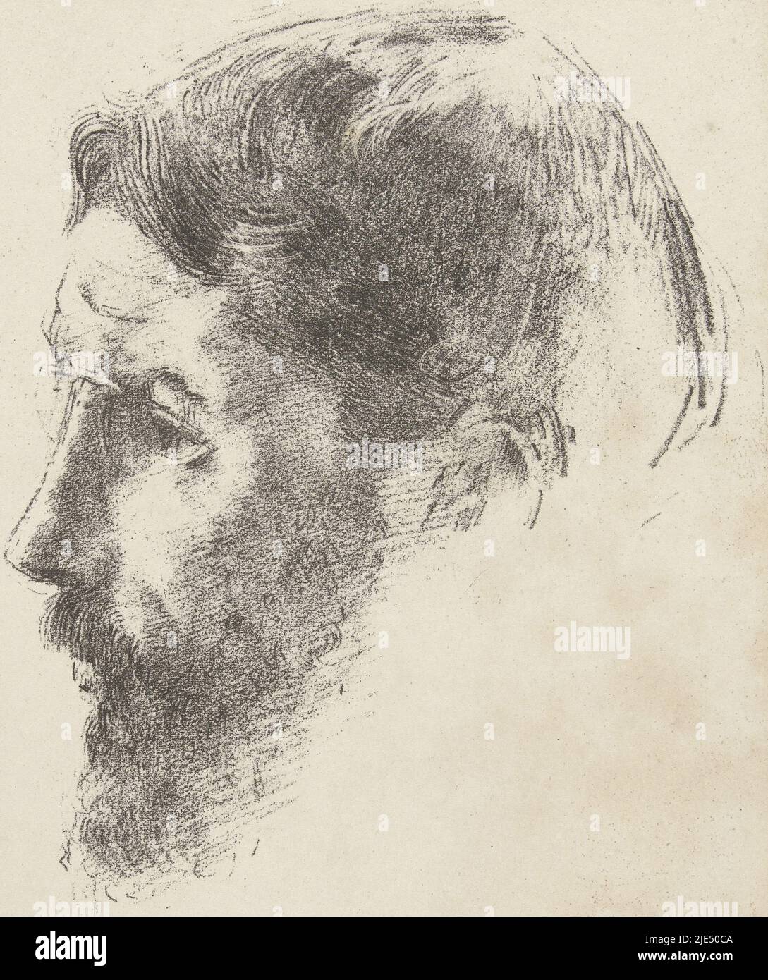 Portrait of the French painter Pierre Bonnard, Portrait of Pierre Bonnard, print maker: Odilon Redon, printer: Blanchard, print maker: France, printer: Paris, 1902 Stock Photo