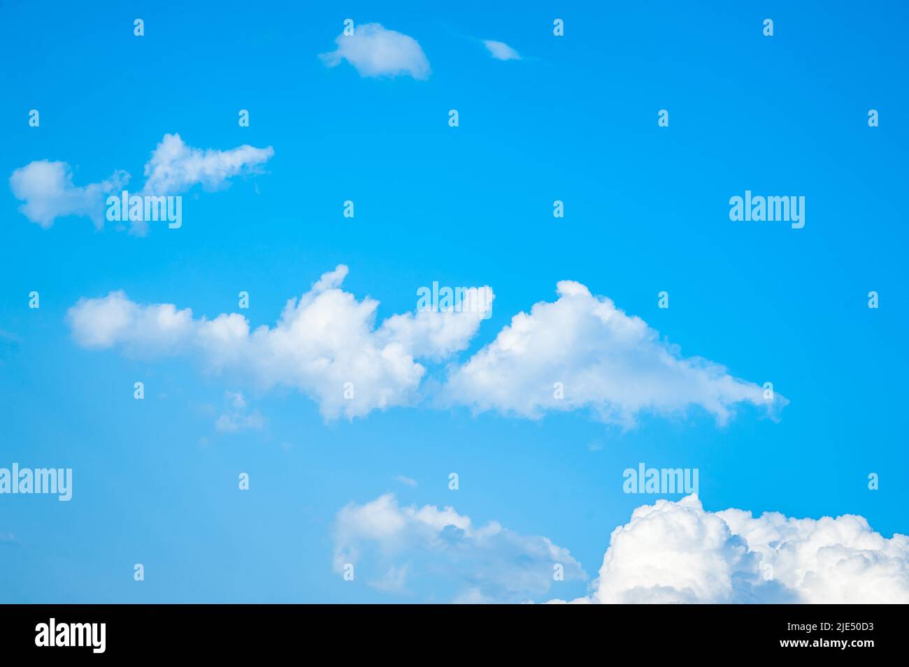 White heap clouds in the blue sky Stock Photo