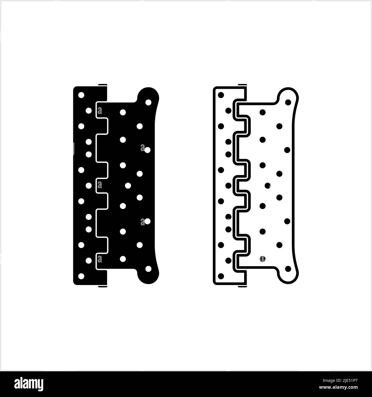 Door Hinge Icon, Door Hinge Connects Door With Door Frame Vector Art