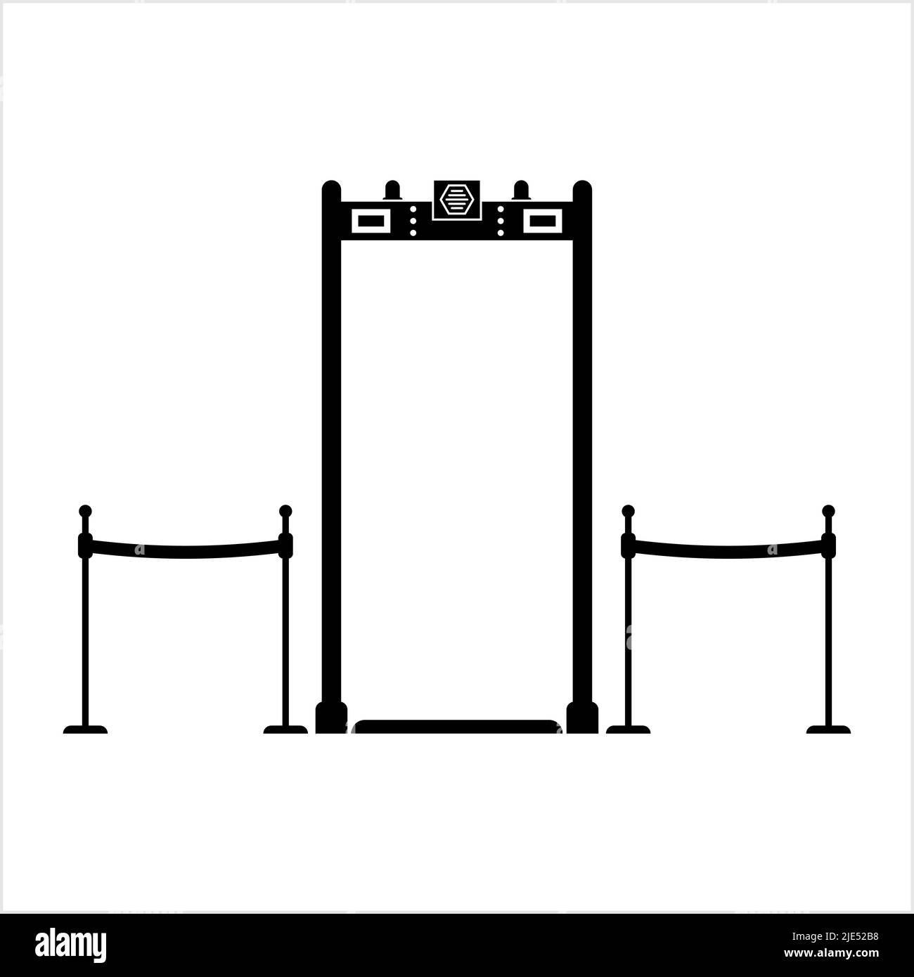 Metal Detector Gate Icon, Electronic Metal Detector Gate Icon Vector ...