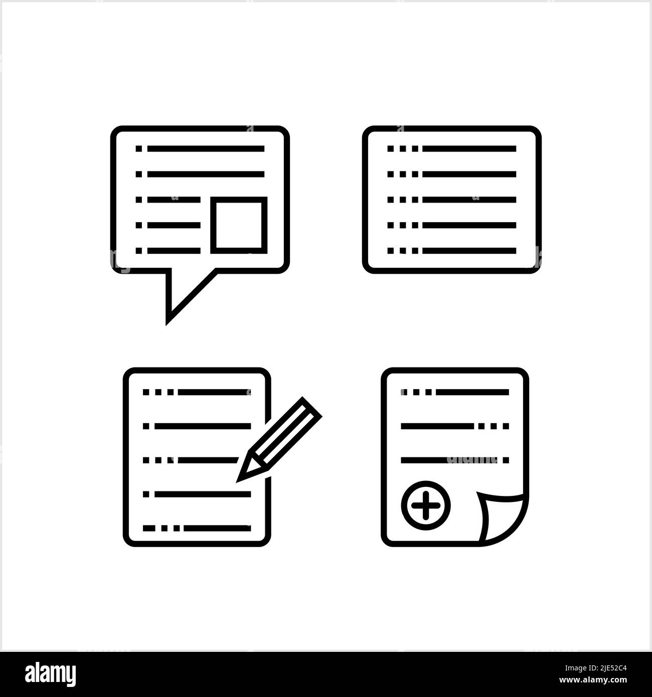 Notes Icon, Document, Letter Icon Vector Art Illustration Stock Vector