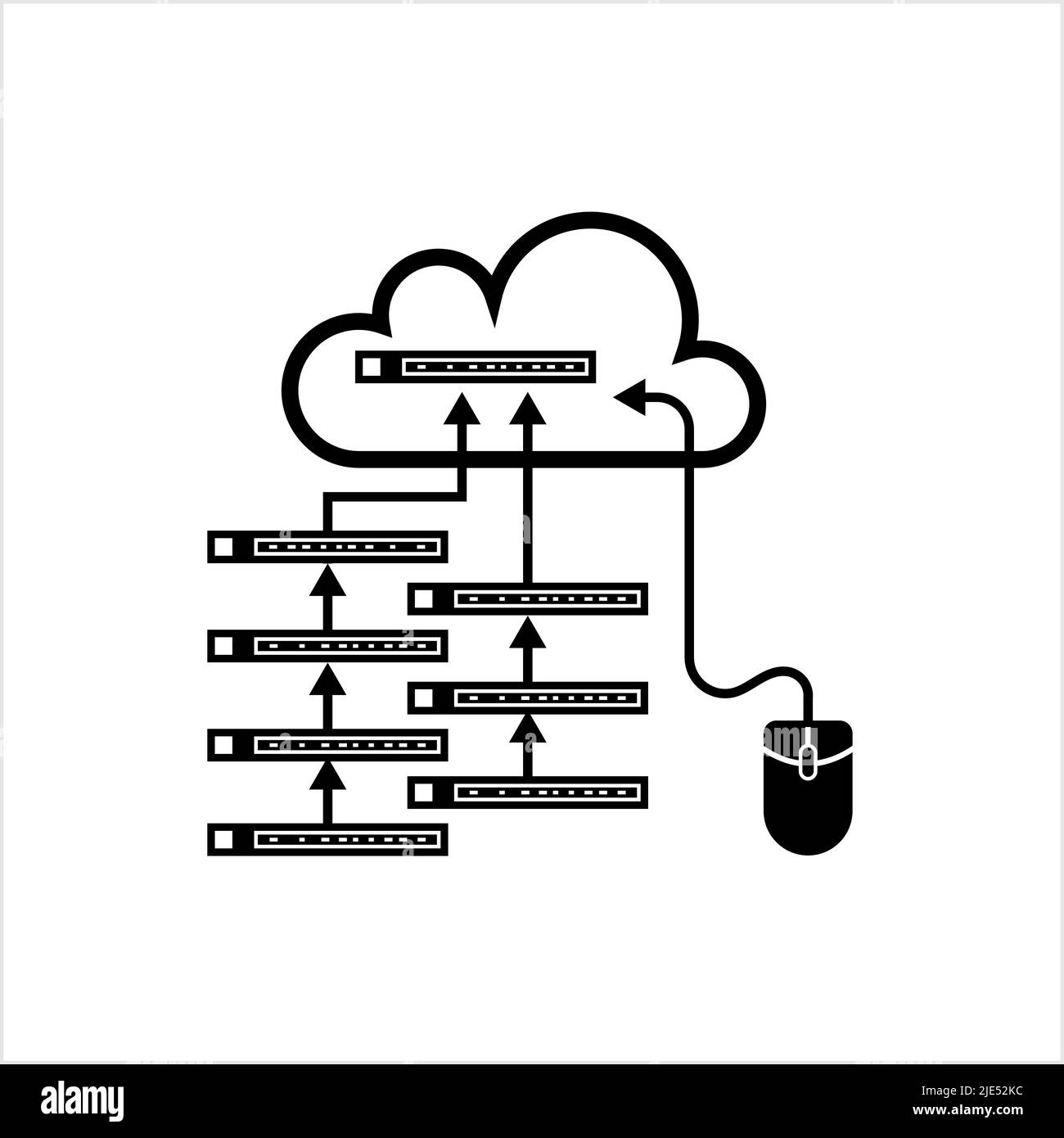 Online Storage Icon, Cloud Storage, Remote Sync Icon Vector Art