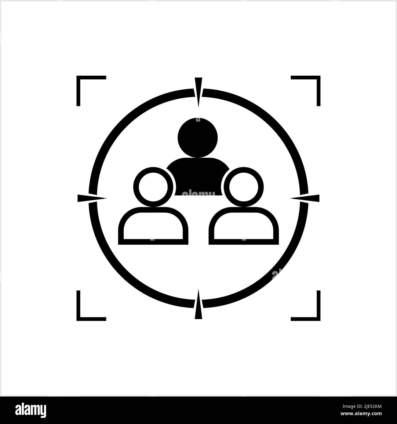 Target Audience Icon, Intended Audience Vector Art Illustration Stock