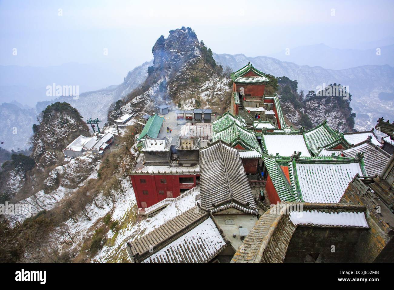 Hubei shiyan mount wudang Taoism famous mountains ancient buildings Stock Photo