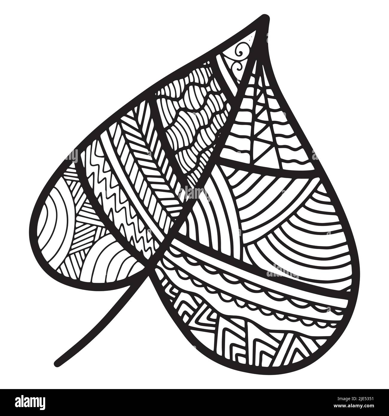 Simple flower zentangle art hi-res stock photography and images - Alamy