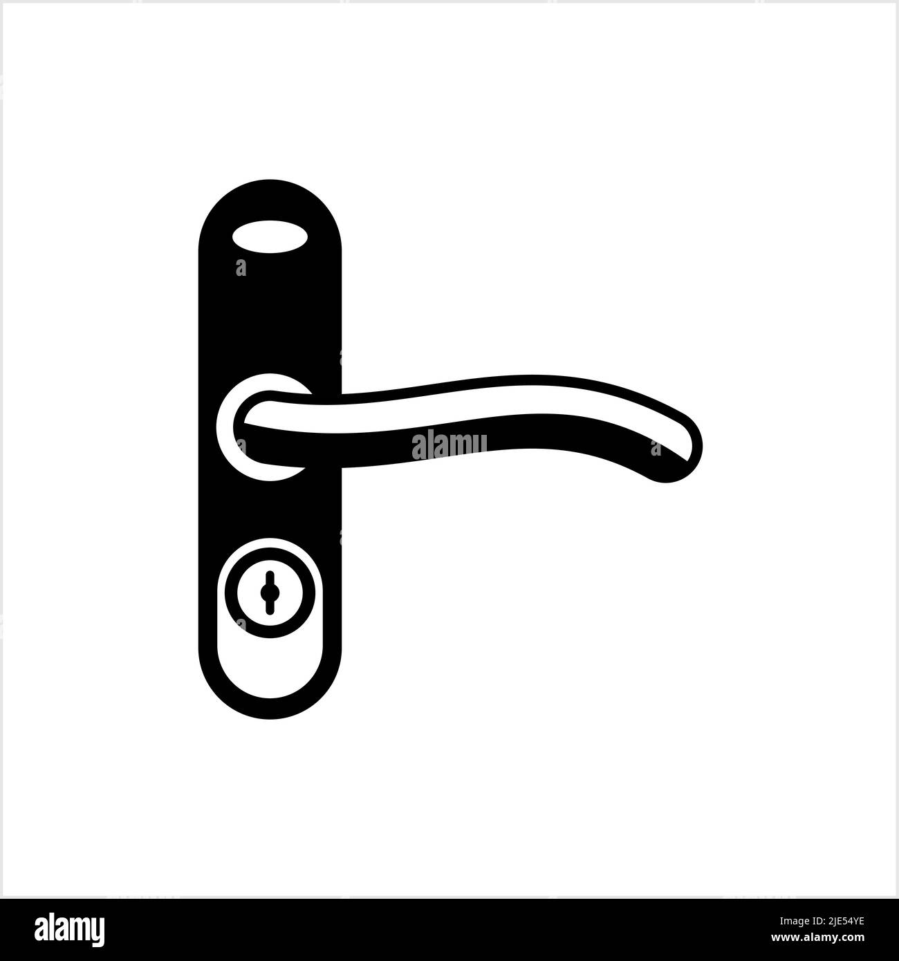 Door Lock Icon, Door Latch Vector Art Illustration Stock Vector Image