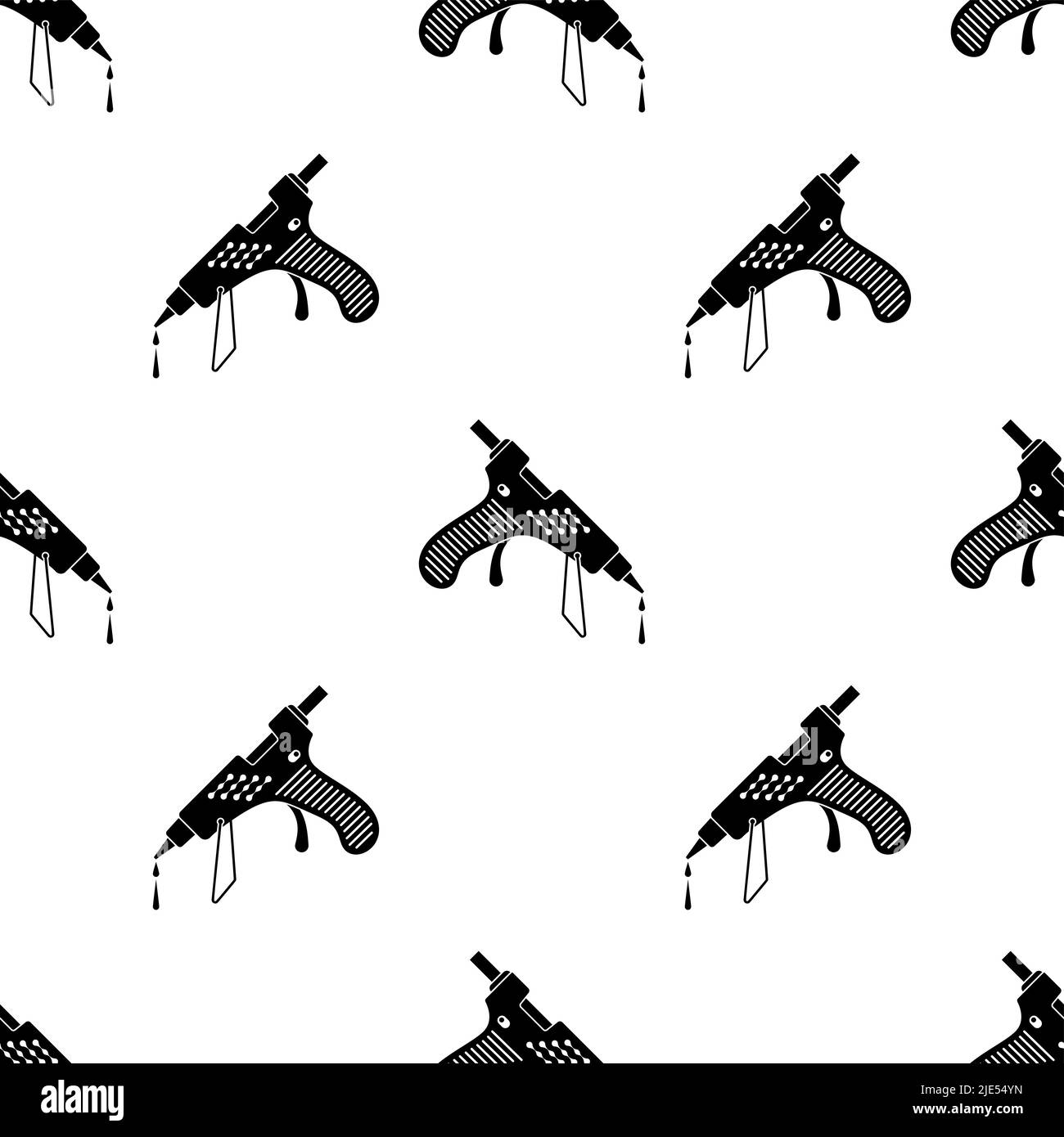 Glue Gun Icon Seamless Pattern, Hot Glue Gun, Hot Melt Adhesive, Thermoplastic Adhesive, Solid