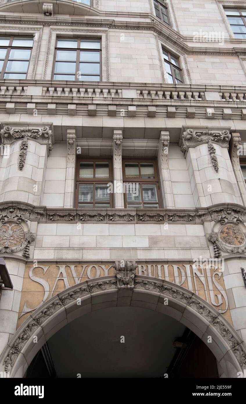 Spectacular facade savoy building in London Stock Photo Alamy