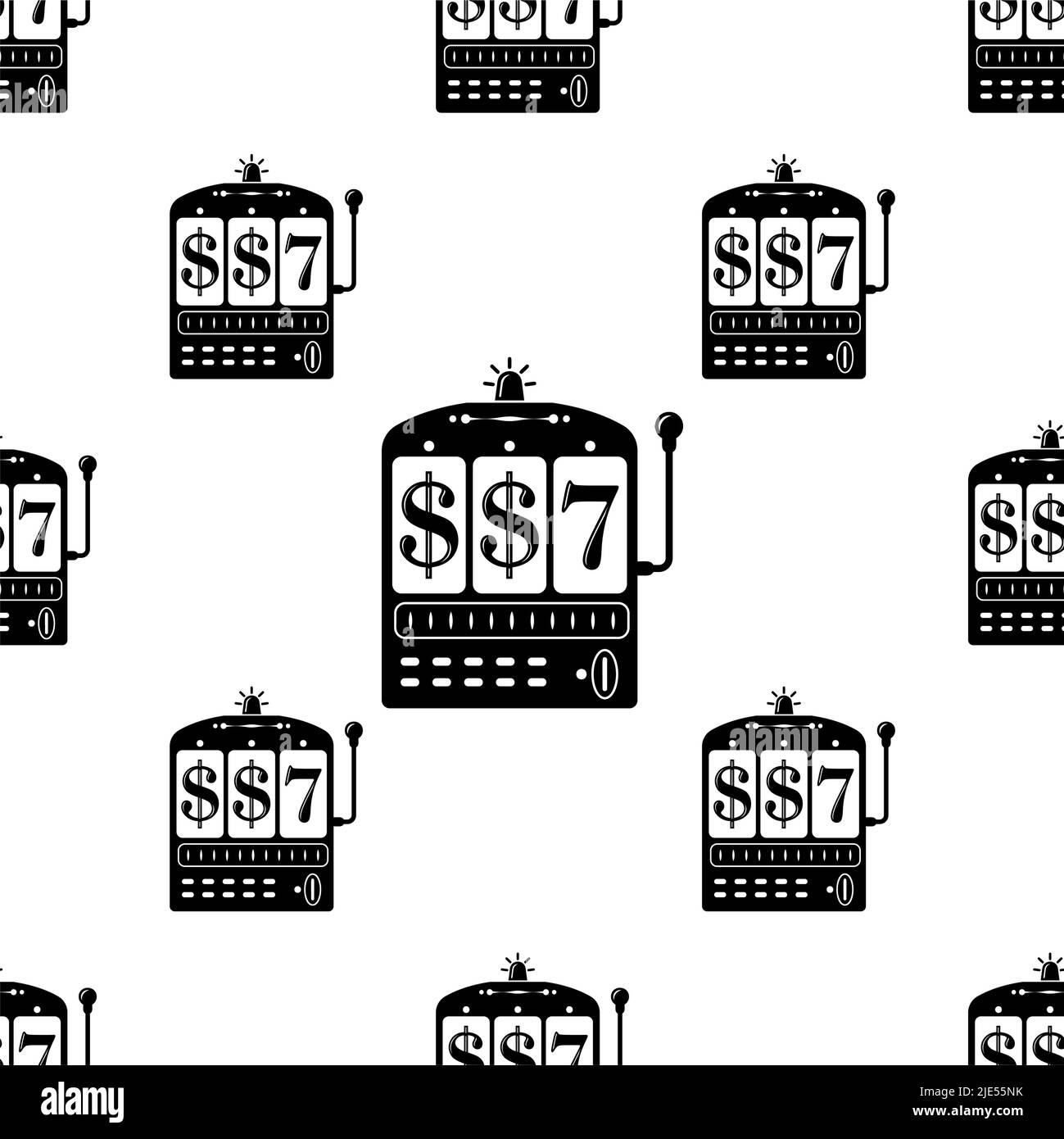 Black line casino slot machine Black and White Stock Photos & Images ...