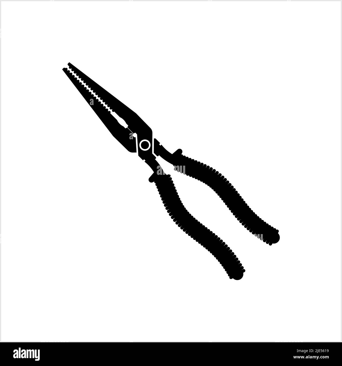 Pliers Icon, Hand Tool To Hold Objects Firmly Vector Art Illustration