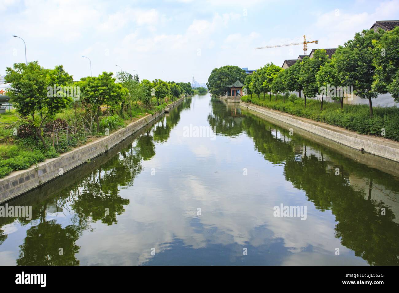 Zhejiang ningbo yinzhou yunlong town water environment governance five water work Stock Photo