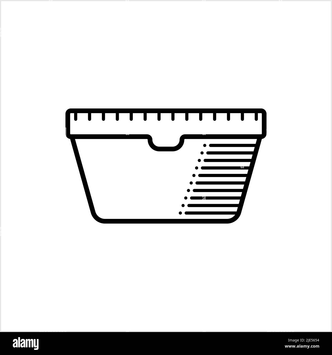 Plastic Container Icon, Food Container, Packaging Icon Vector Art ...