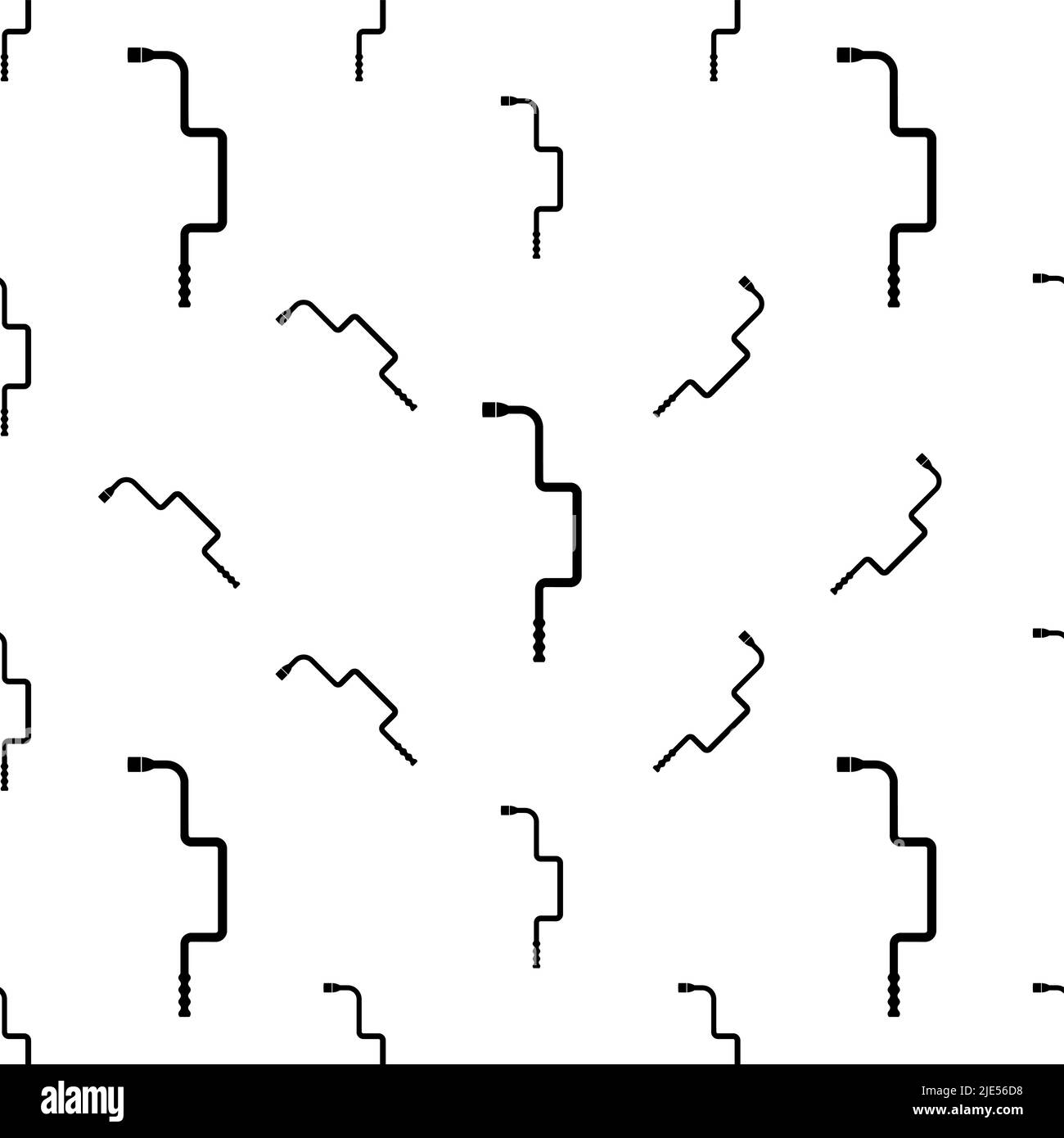 Wheel Wrench Icon Seamless Pattern, Wheel Bolt Opener Wrench Vector Art