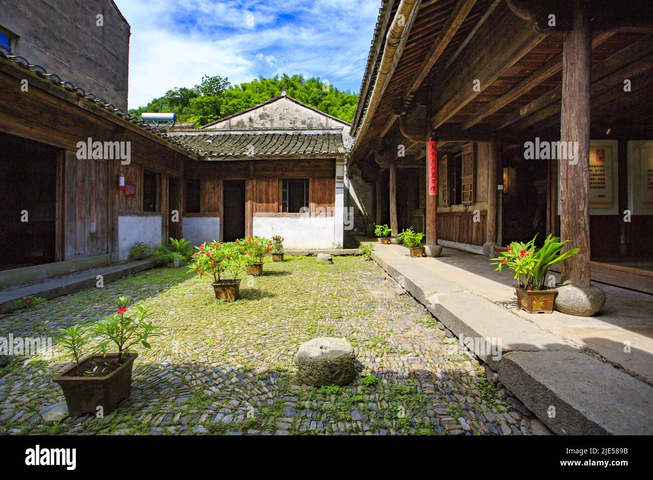Town Zhejiang ningbo yinzhou design dizhou tong house old house Stock