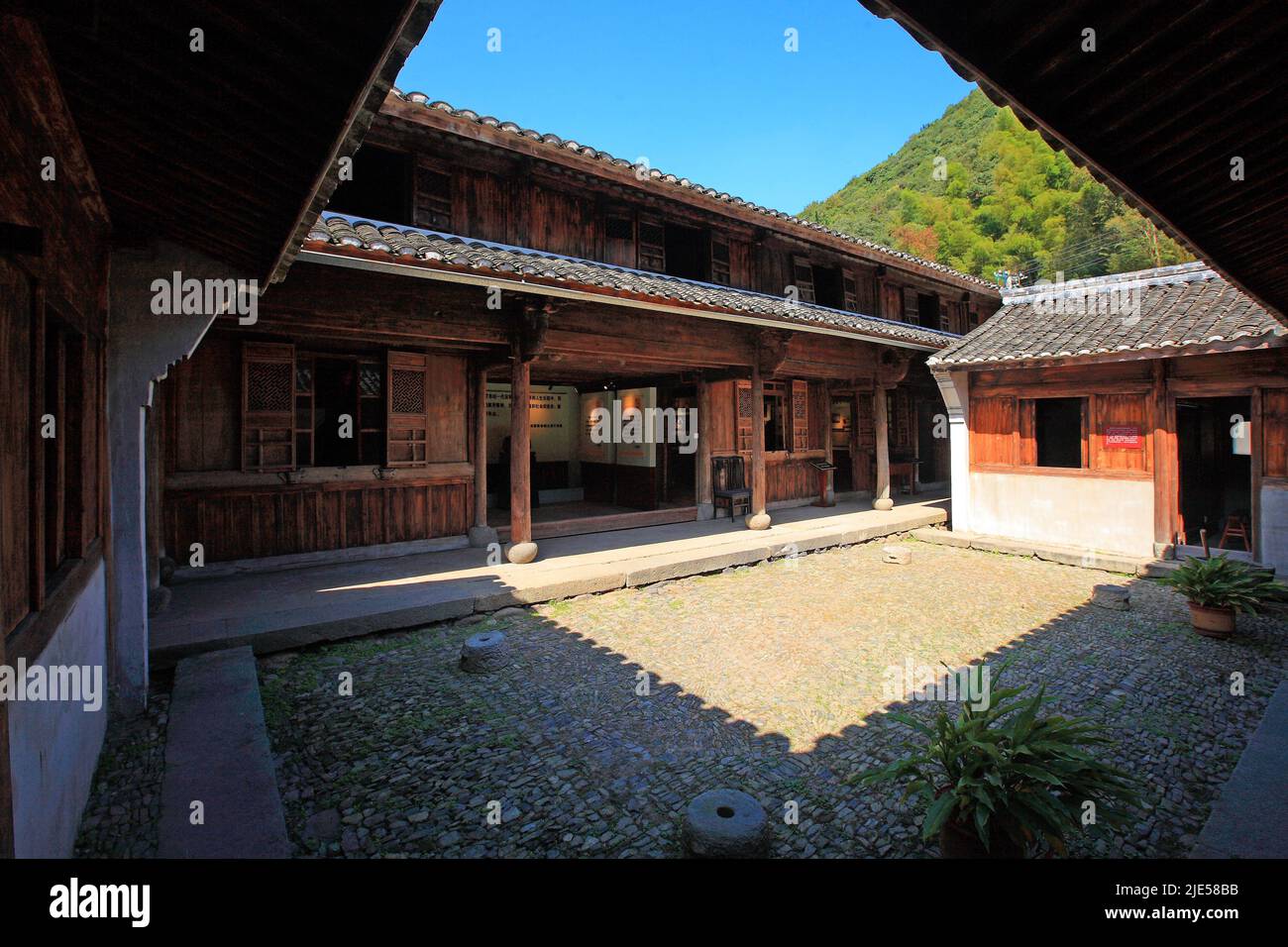 Town Zhejiang ningbo yinzhou design dizhou tong house old house Stock