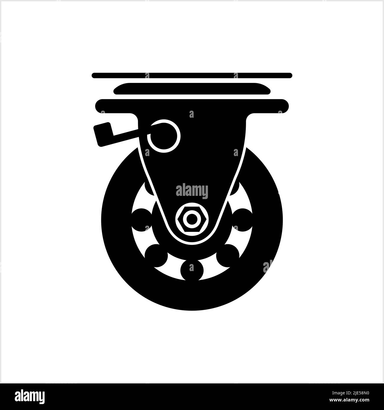 Caster Wheel Icon Vector Art Illustration Stock Vector Image & Art Alamy