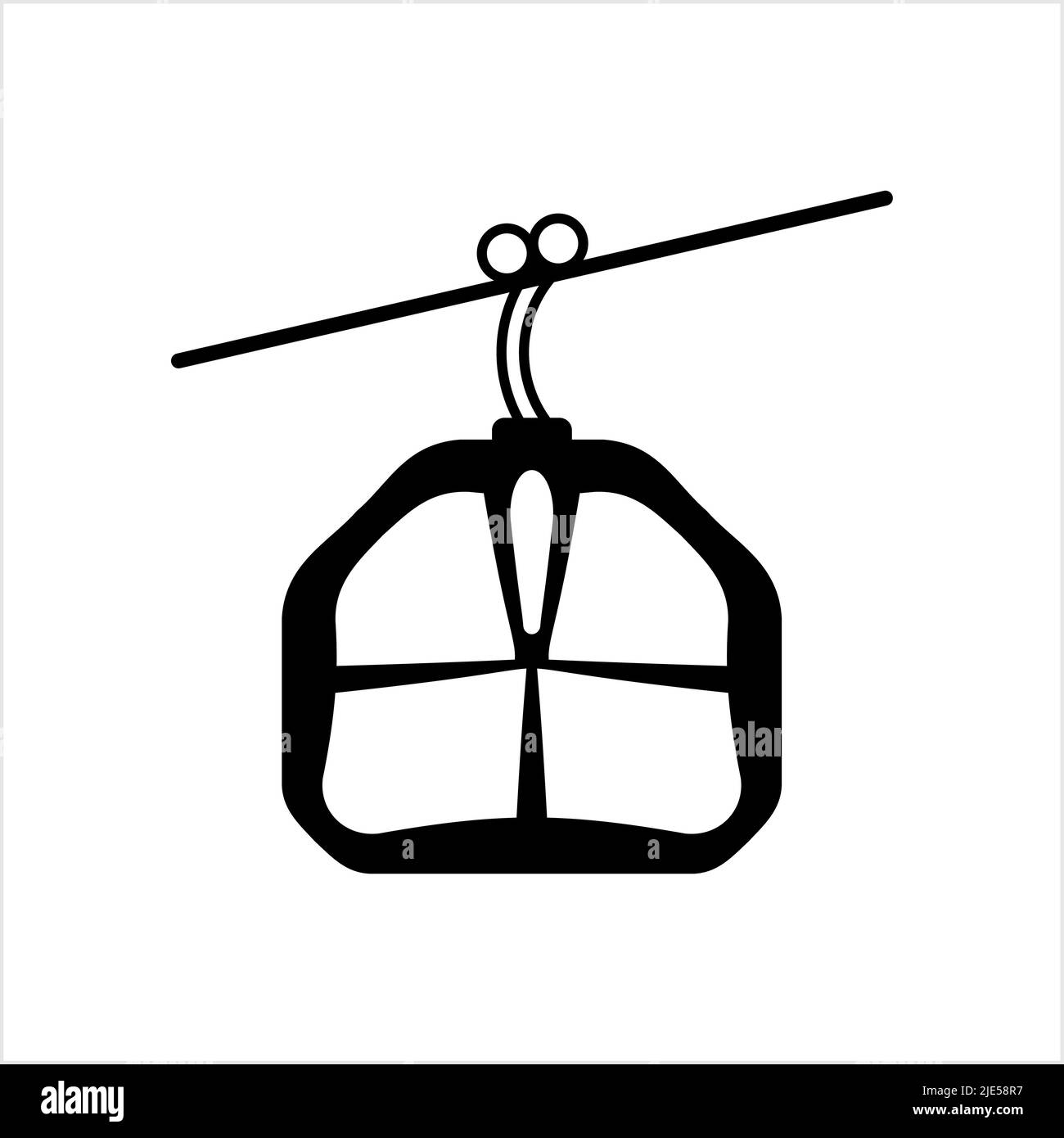 Cable Car Icon Vector Art Illustration Stock Vector