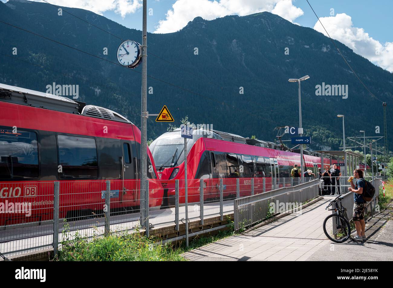 Oberau, Germany. 25th June, 2022. The regional train from Munich has ...