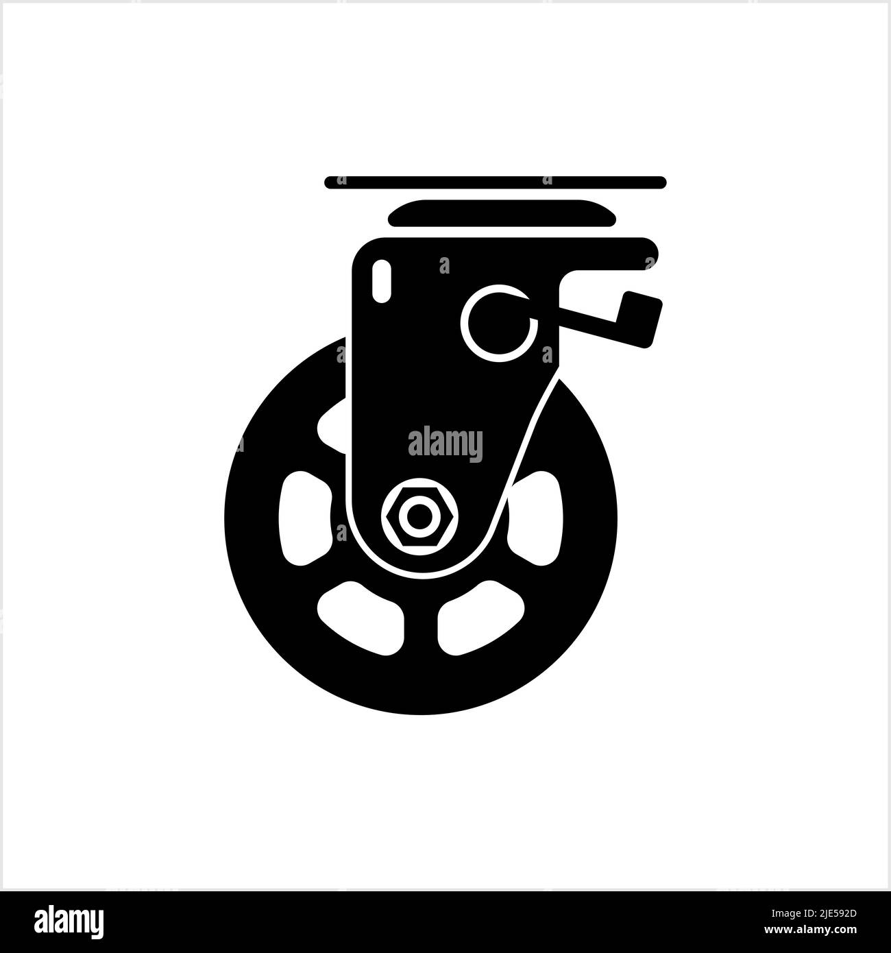 Caster Wheel Icon Vector Art Illustration Stock Vector Image & Art Alamy