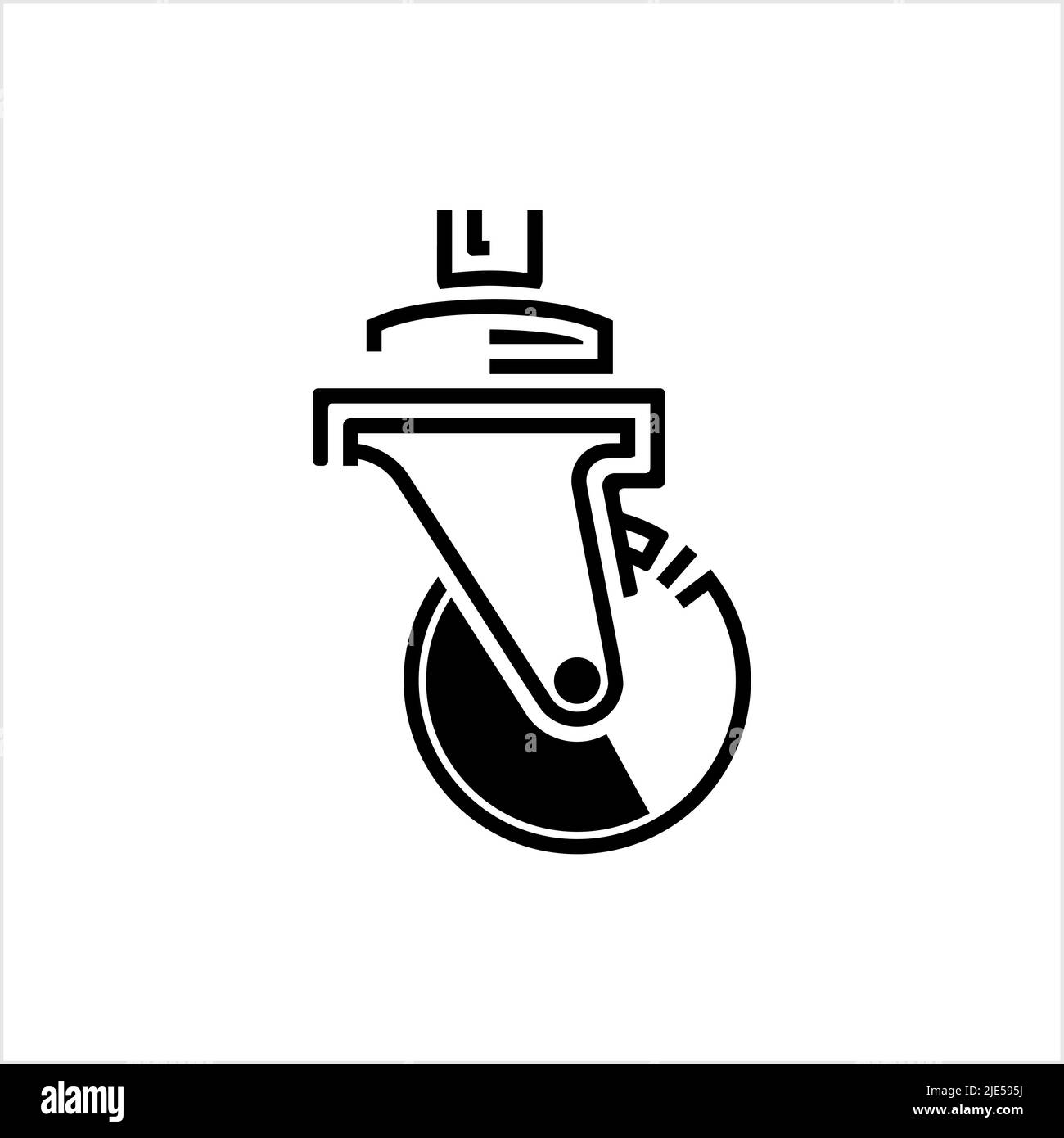Caster Wheel Icon Vector Art Illustration Stock Vector Image & Art Alamy
