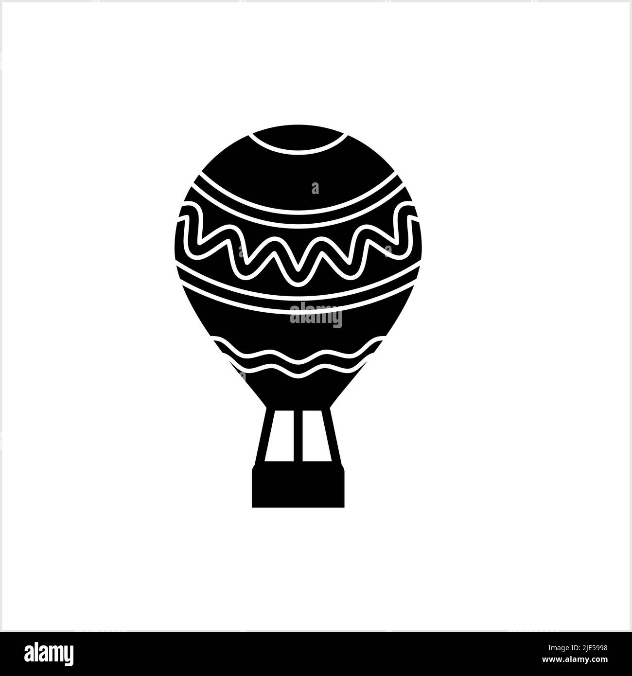Hot Air Balloon Icon, Vector Art Illustration Stock Vector Image & Art ...