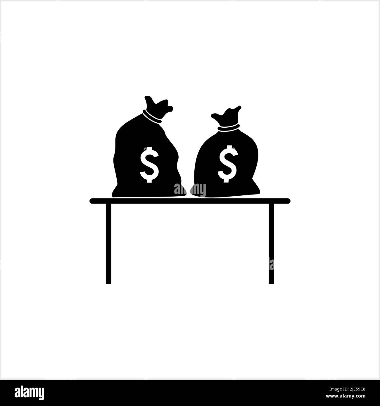 Money Bag Icon Vector Art Illustration Stock Vector Image & Art - Alamy