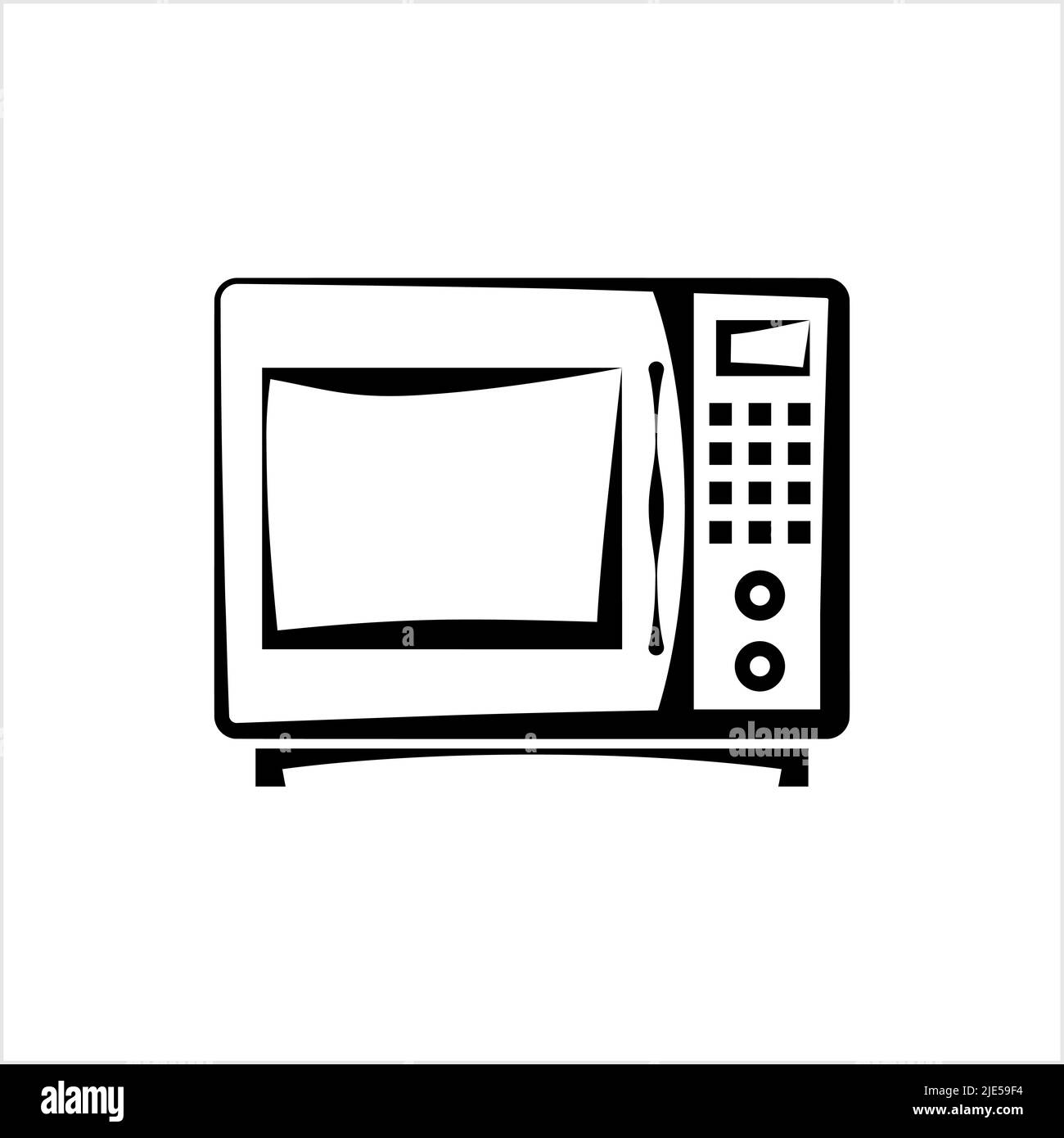 Microwave Icon, Microwave Vector Art Illustration Stock Vector