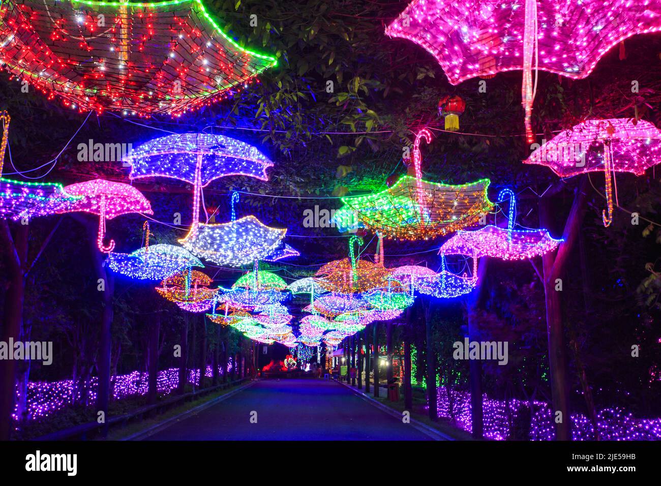 Night light show bright light Stock Photo Alamy