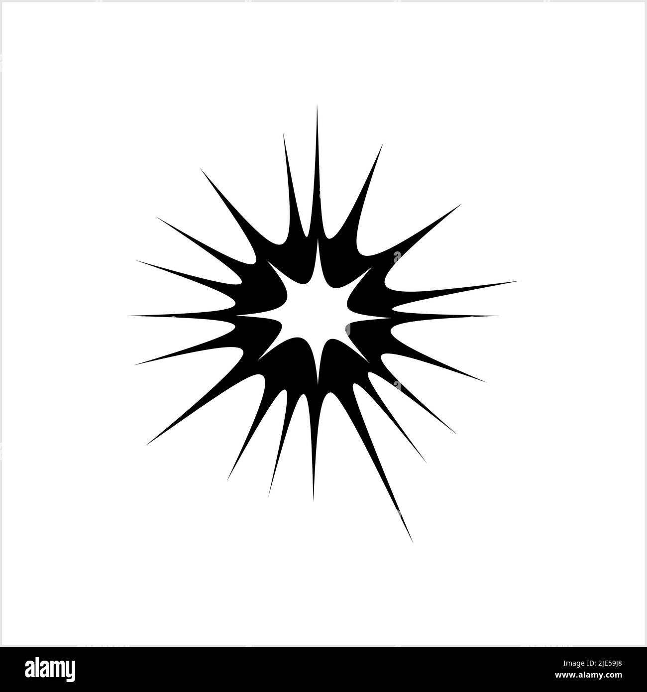 Explosion Icon, Explosion Vector Art Illustration Stock Vector