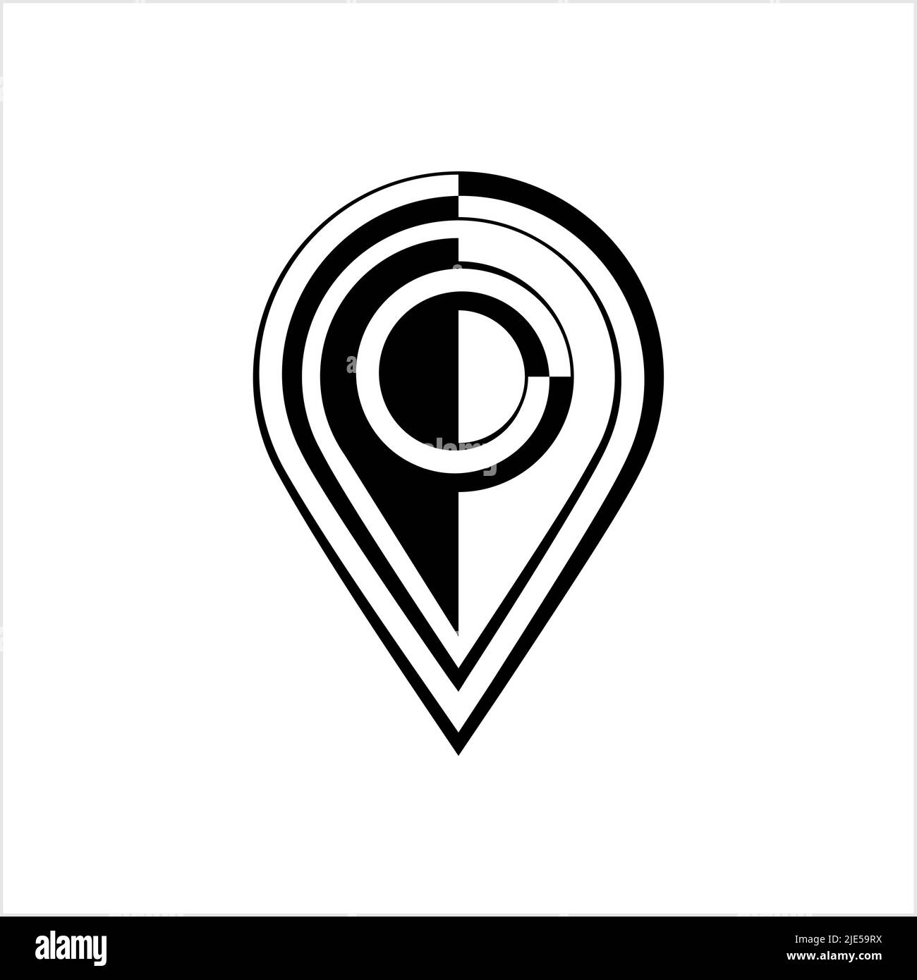 Map Pin Icon Location Marker Pin - Map Pin Icon Location Marker Pin On The Map Vector Art Illustration 2JE59RX
