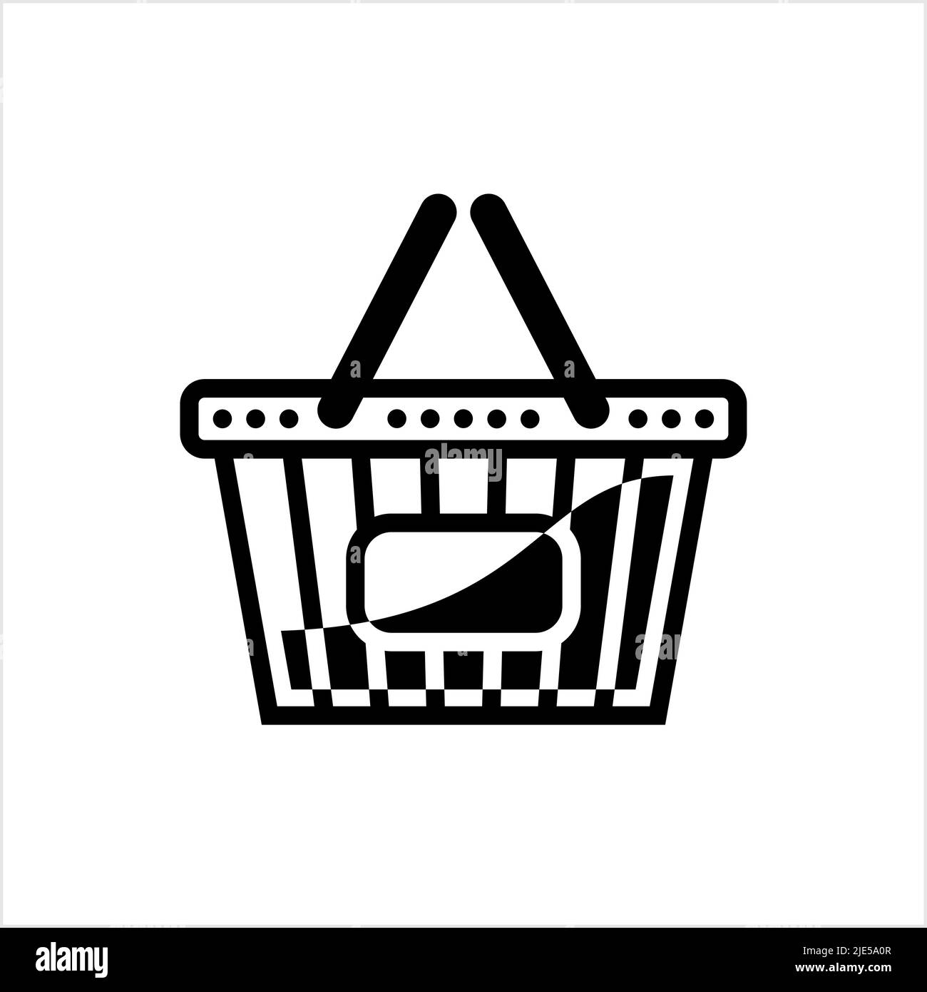 Shopping Basket Icon Vector Art Illustration Stock Vector Image & Art Alamy