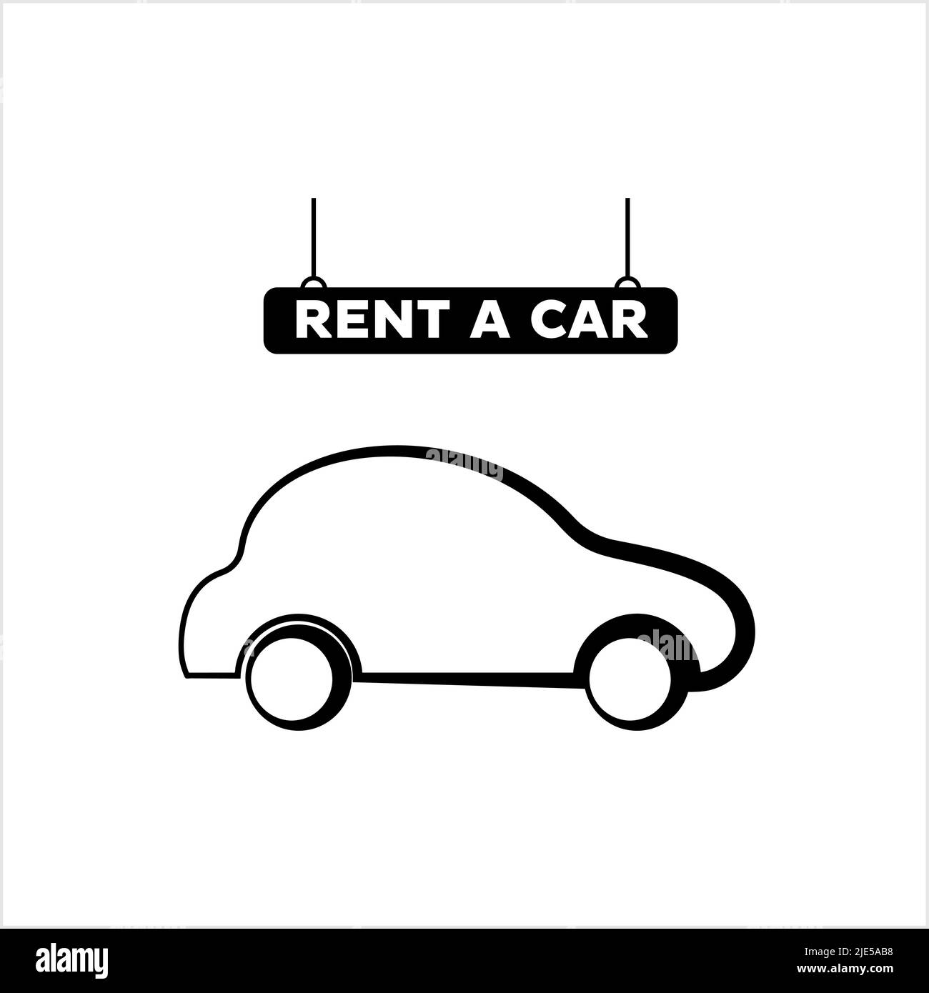 Rent A Car Icon Vector Art Illustration Stock Vector Image & Art Alamy