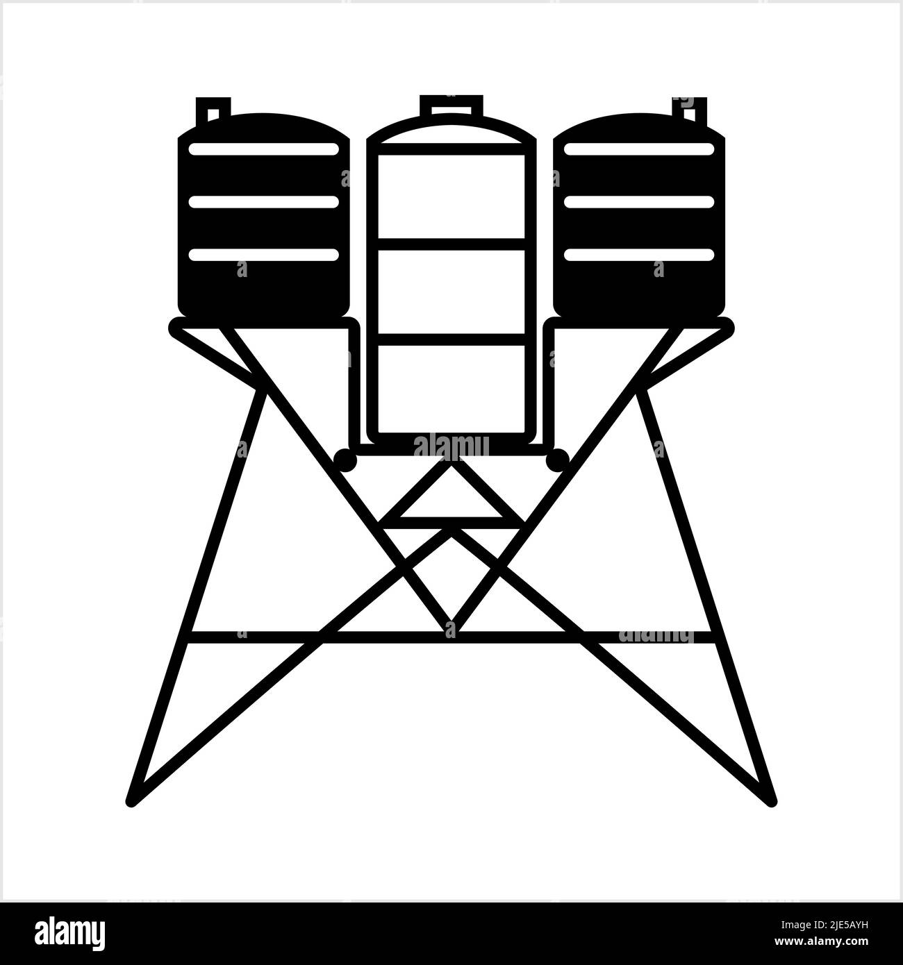Water Tower Icon Vector Art Illustration Stock Vector Image & Art - Alamy