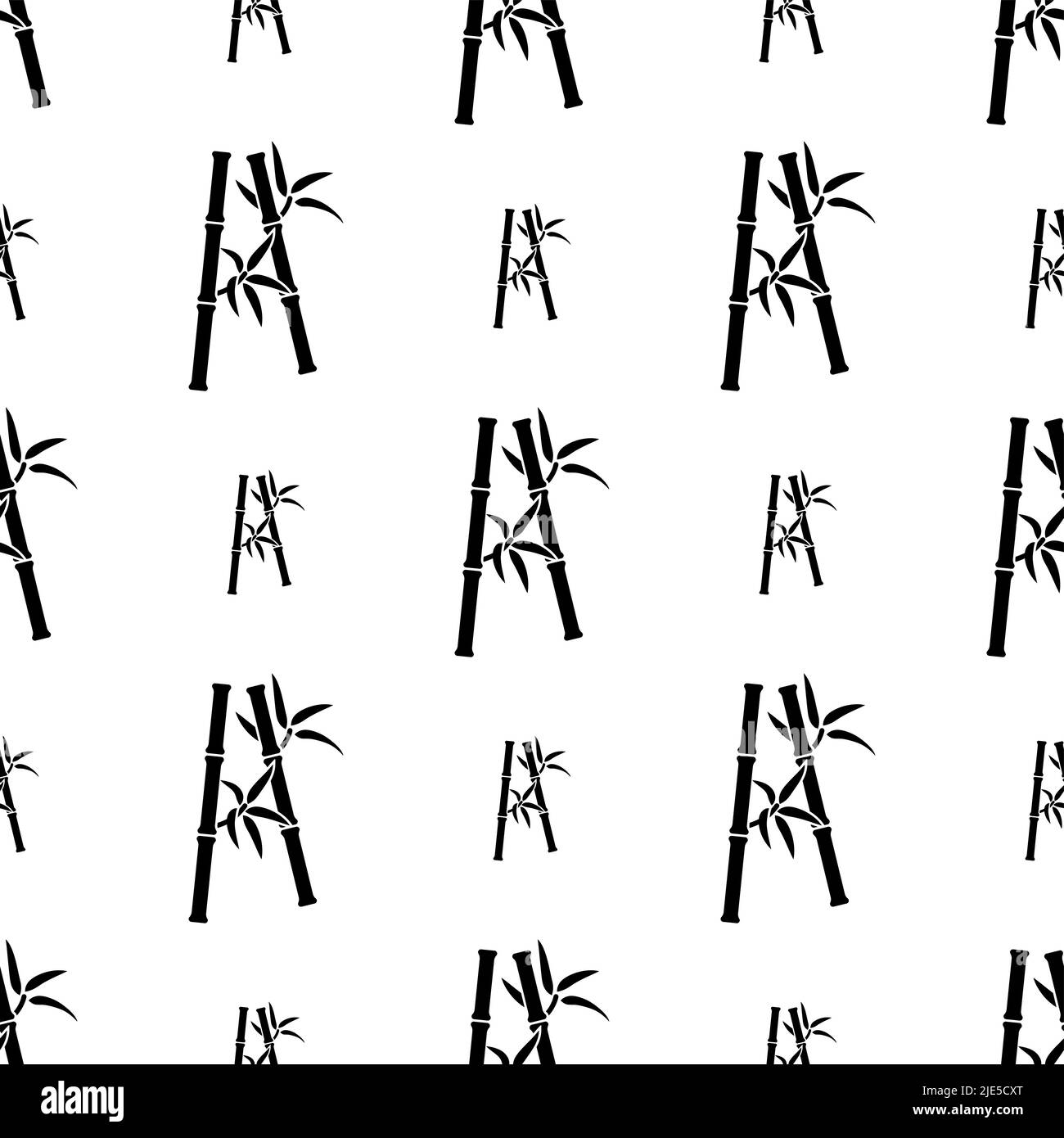 Bamboo Tree Icon Seamless Pattern Vector Art Illustration Stock Vector ...