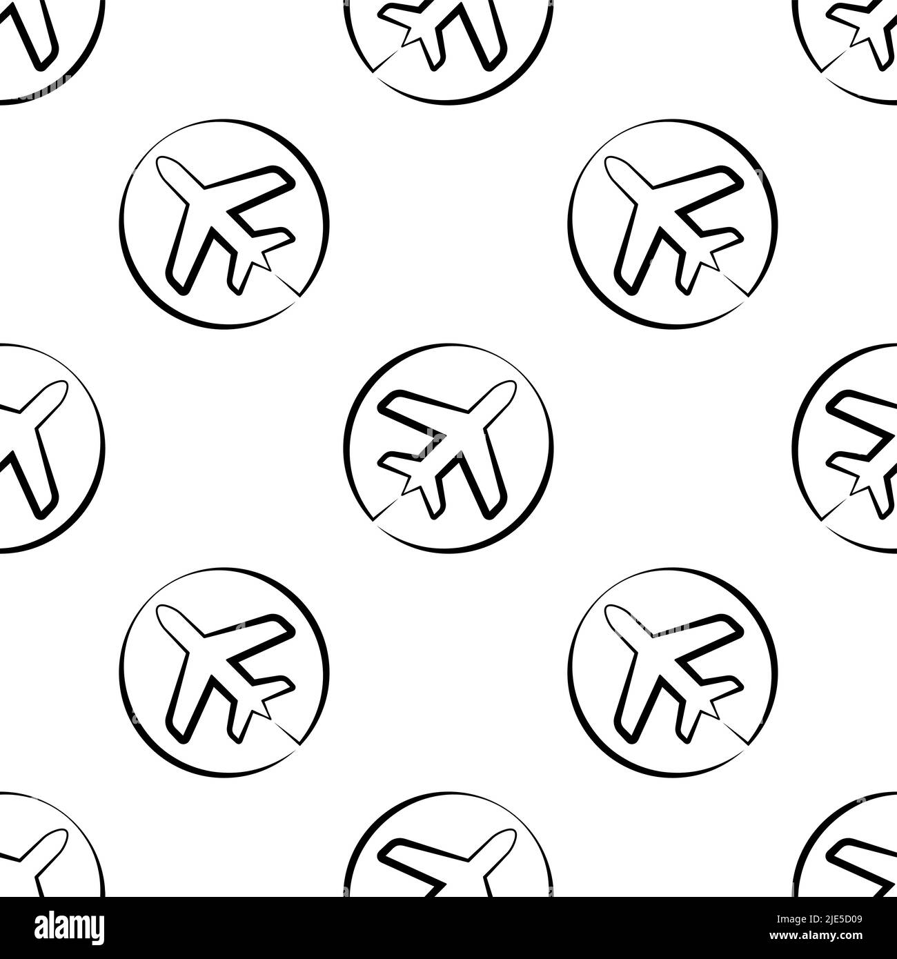 Airplane Icon Seamless Pattern Vector Art Illustration Stock Vector ...