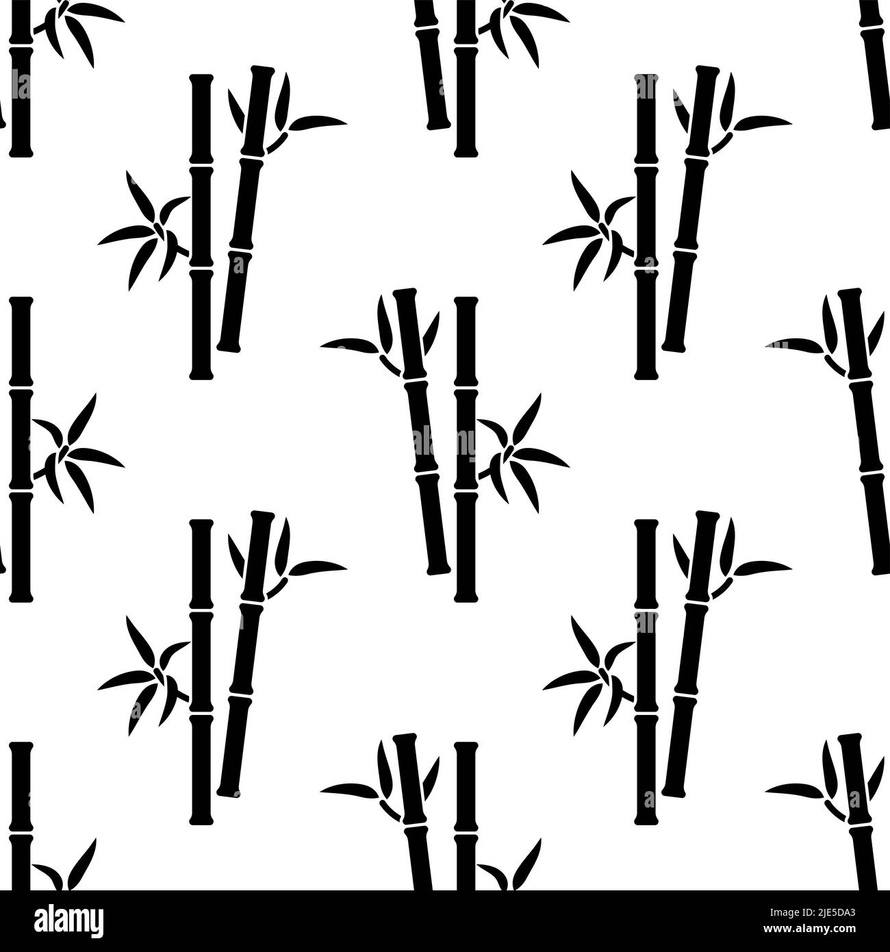 Bamboo Tree Icon Seamless Pattern Vector Art Illustration Stock Vector ...