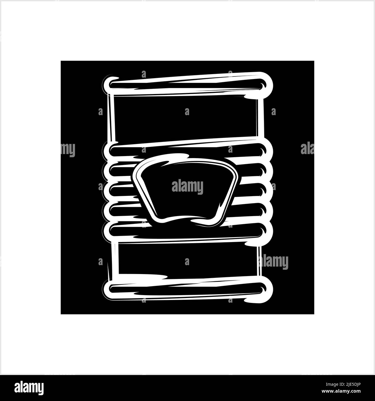 Canned Food Icon, Food Tin Vector Art Illustration Stock Vector
