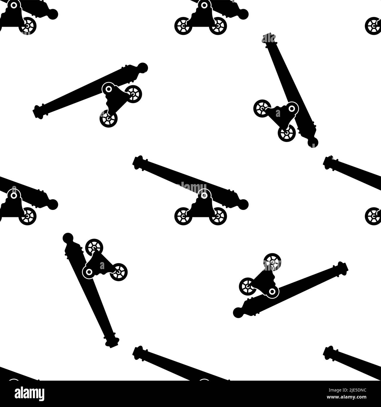 Cannon Icon Seamless Pattern, Weapon Icon, Old Style Vector Art ...