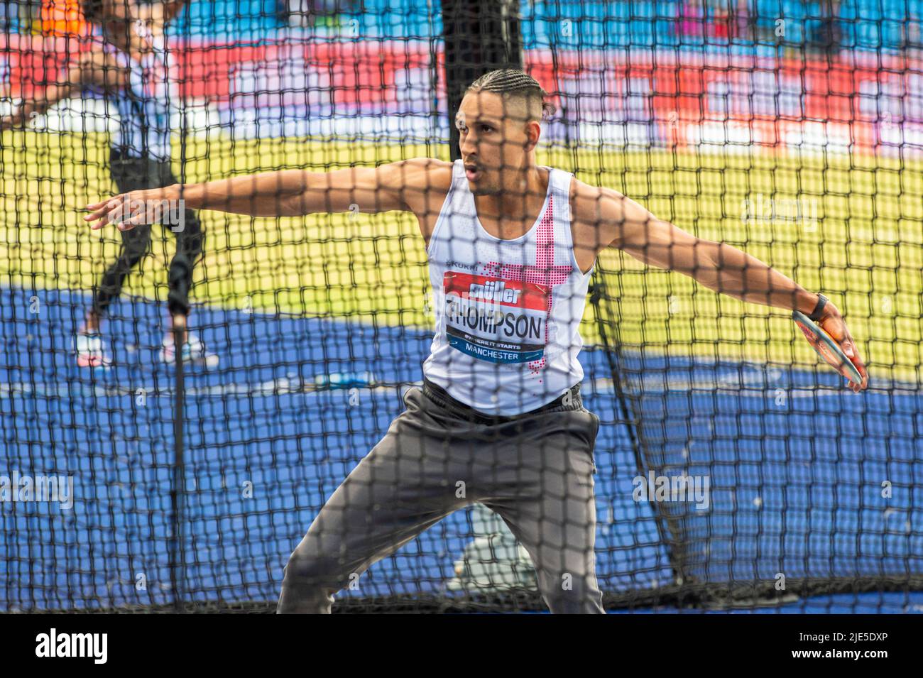 Manchester, UK. 25th June 2022. 25-6-2022: Day 22 Elliot Thompson ...