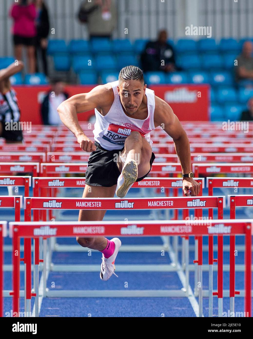 Manchester, UK. 25th June 2022. 25-6-2022: Day 2 Elliot Thompson during ...