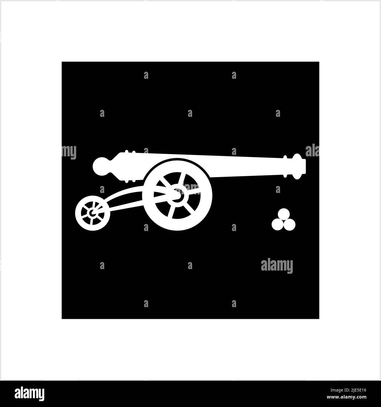 Cannon Icon, Weapon Icon, Old Style Vector Art Illustration Stock ...