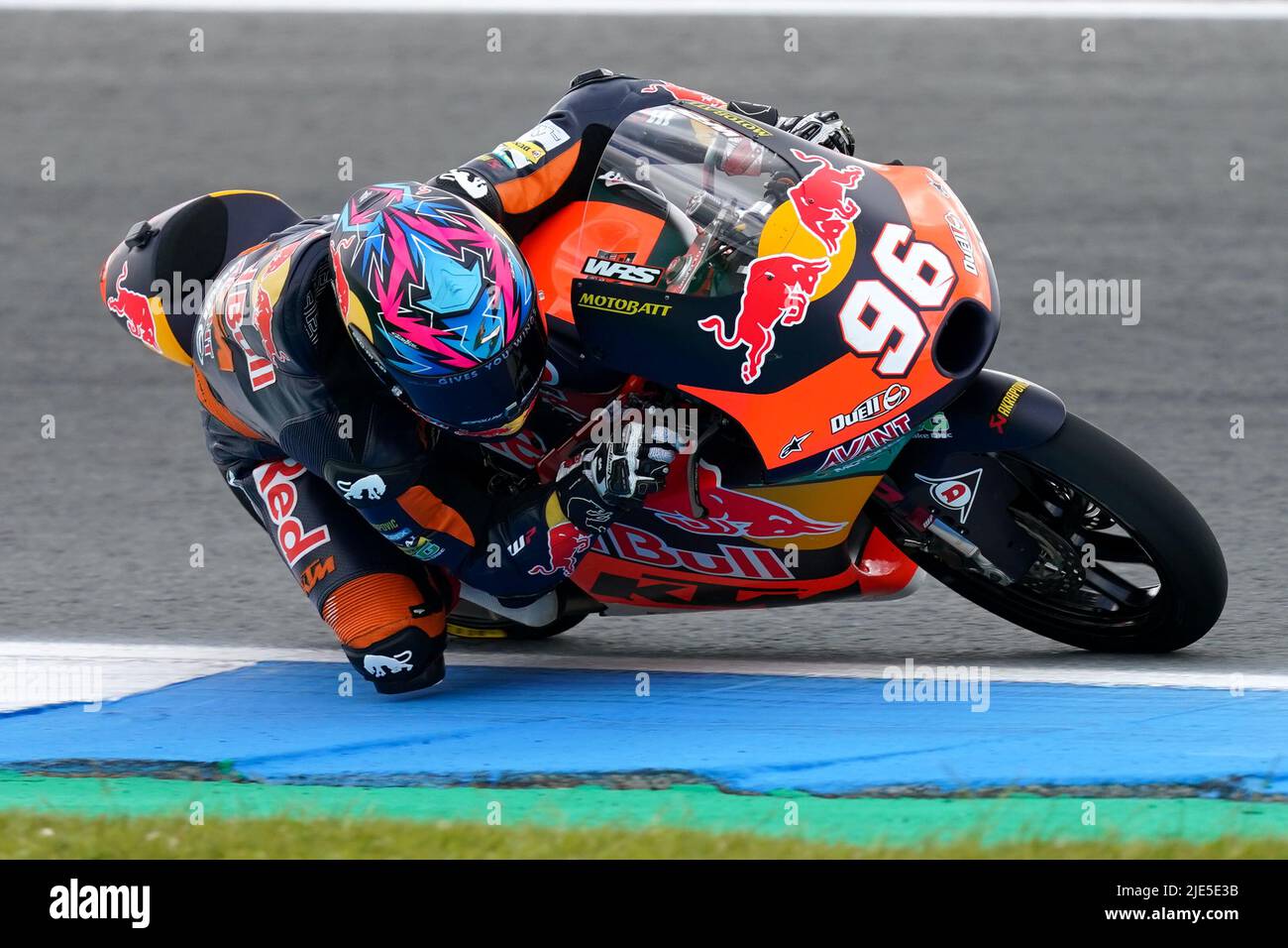 ASSEN, NETHERLANDS - JUNE 25: Daniel Holgado of Red Bull KTM Ajo and Spain during Qualifying for the MotoGP3 of Netherlands at TT Assen on June 25, 2022 in Assen, Netherlands. (Photo by Andre Weening/Orange Pictures) Stock Photo
