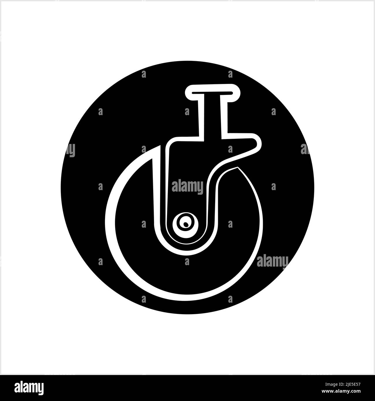 Caster Wheel Icon Vector Art Illustration Stock Vector Image & Art Alamy