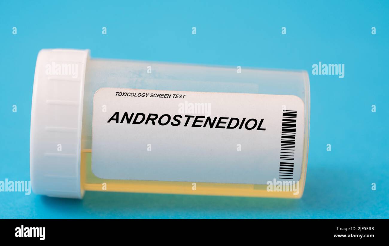 Androstenediol. Androstenediol toxicology screen urine tests for doping and drugs Stock Photo