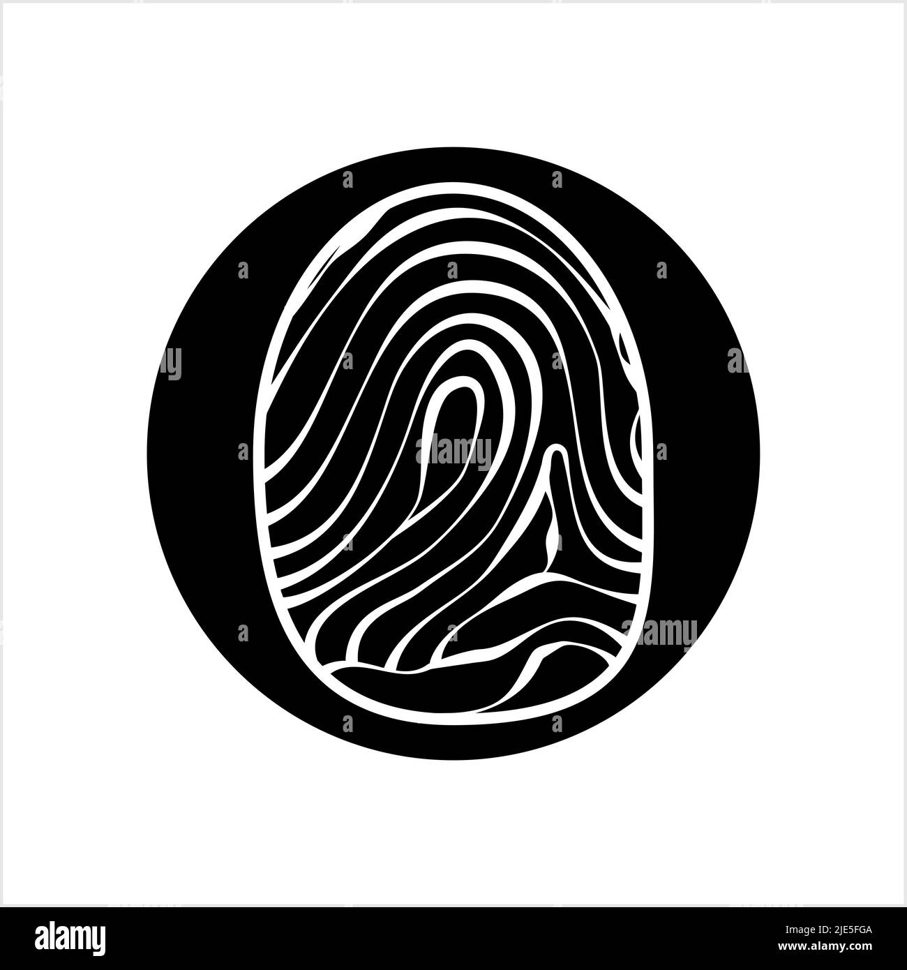 Fingerprint Icon Human Finger Print Icon Vector Art Illustration Stock ...