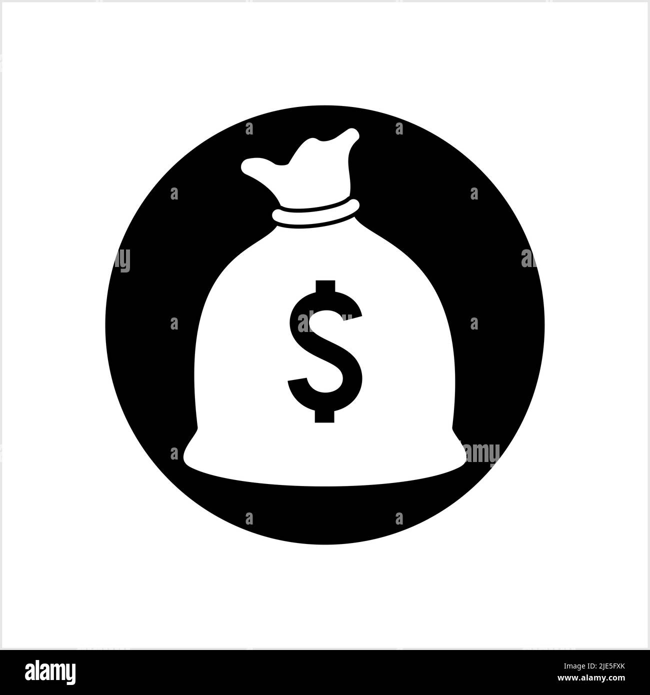Money Bag Icon Vector Art Illustration Stock Vector Image & Art - Alamy