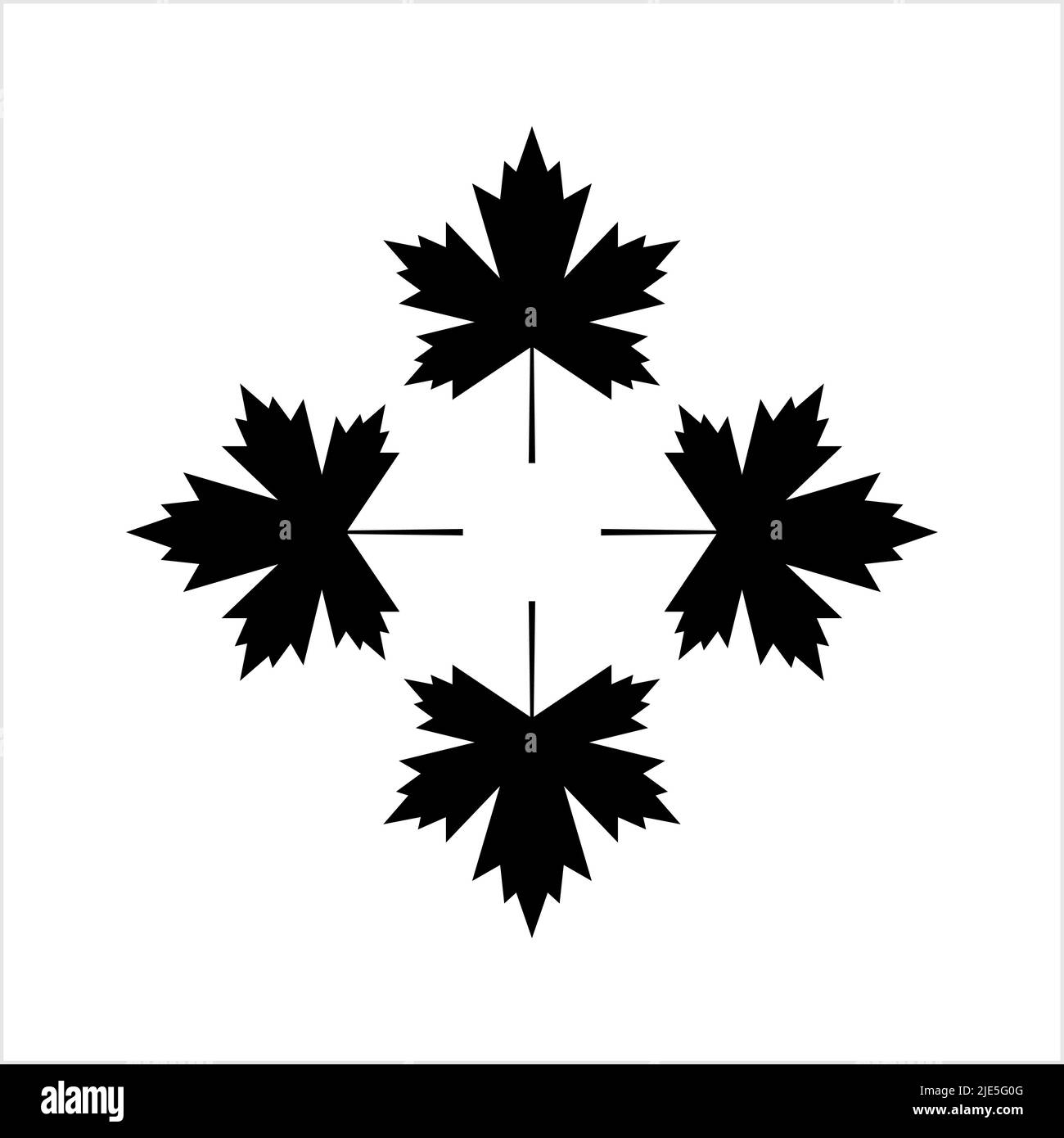 Maple Leaf Icon Design Vector Art Illustration Stock Vector Image & Art ...