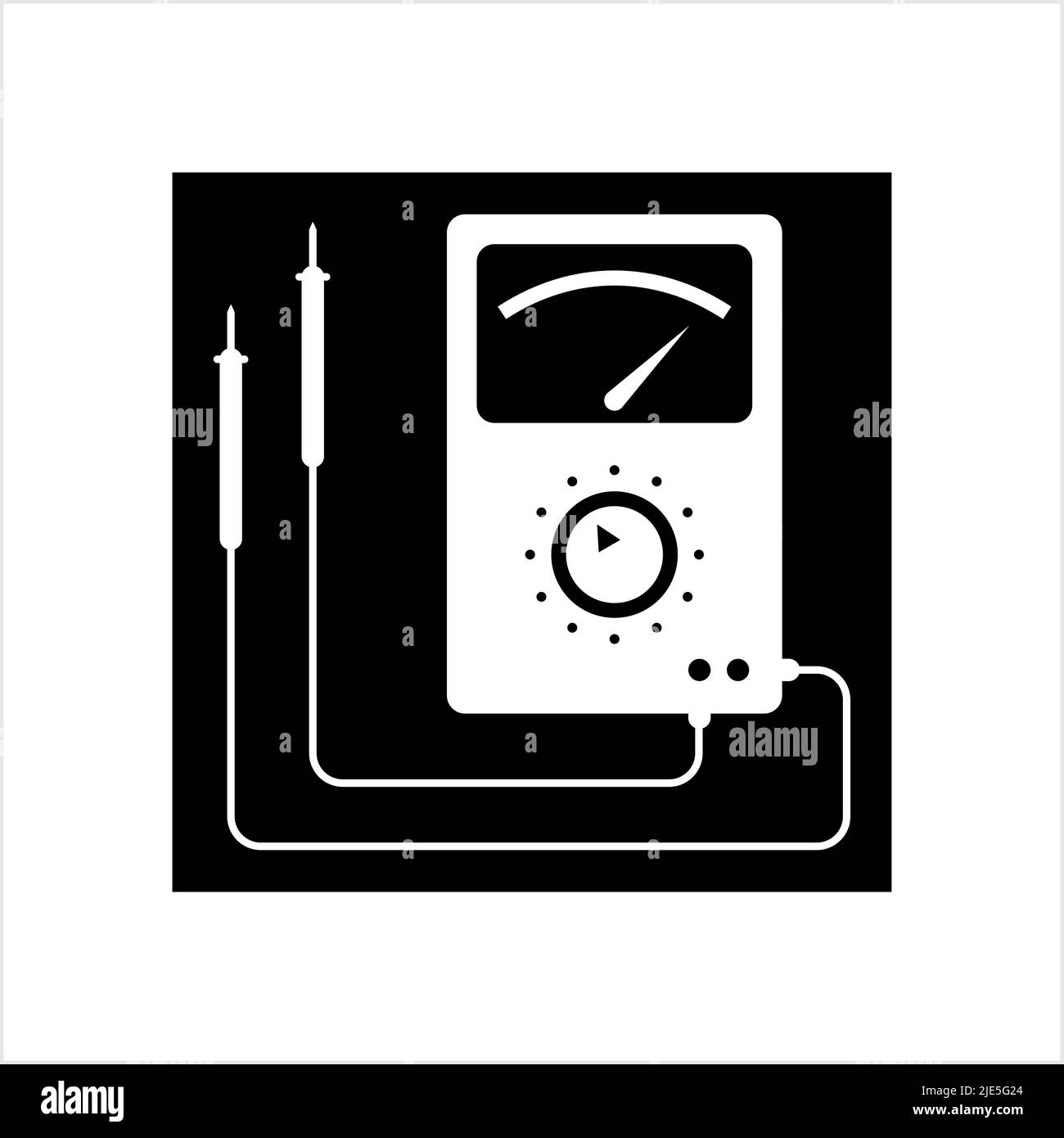 Multi Meter Icon, Multimeter Icon Vector Art Illustration Stock Vector